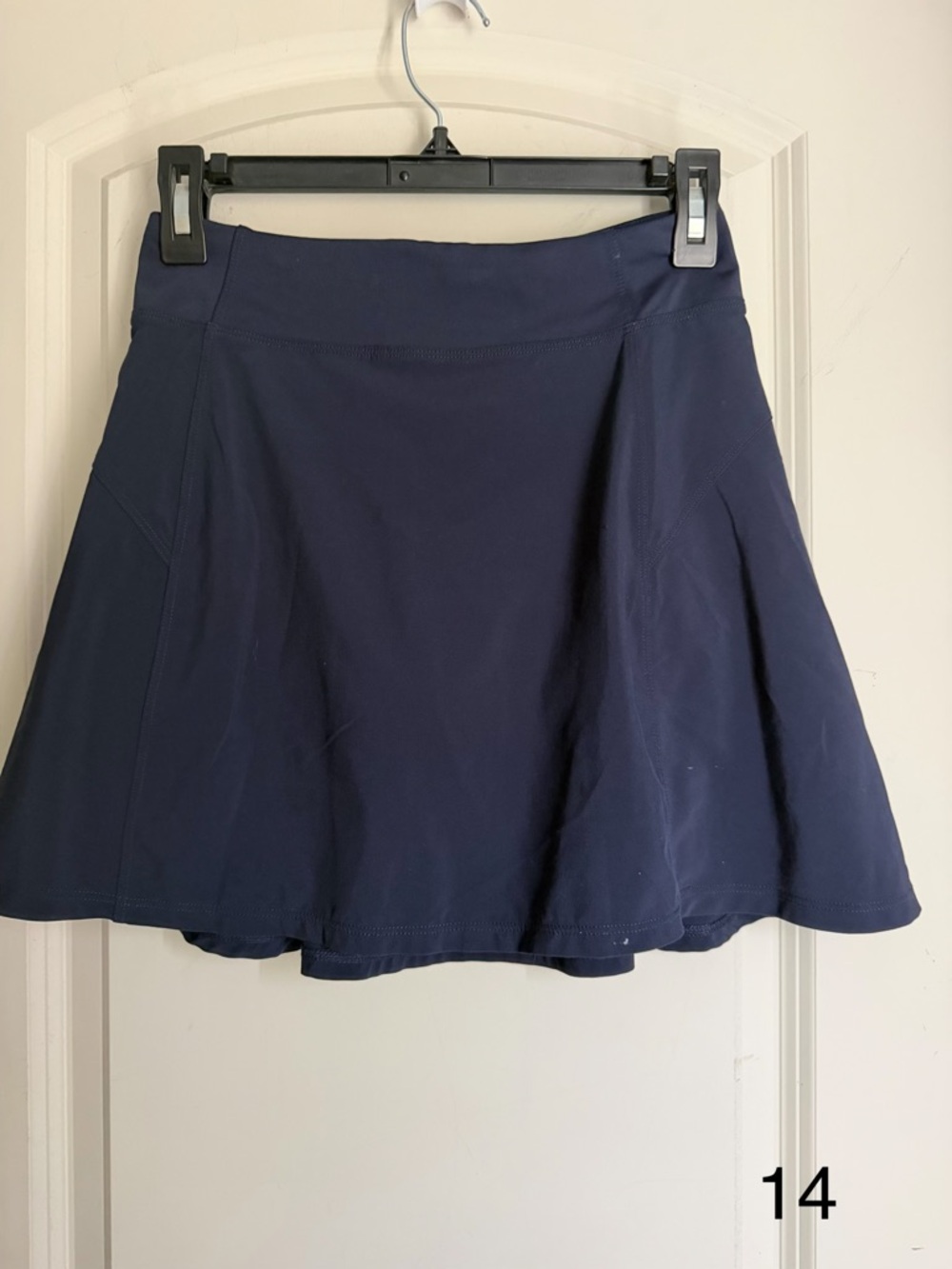 Athleta Navy Circle for girl Skirt sz L 12 sporty summer vacation casual school
